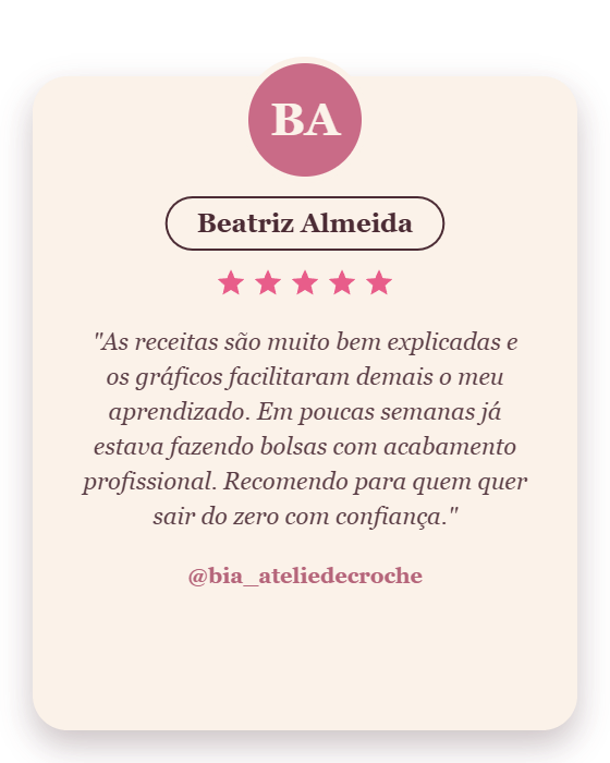 Depoimento de cliente 2 sobre os modelos e receitas