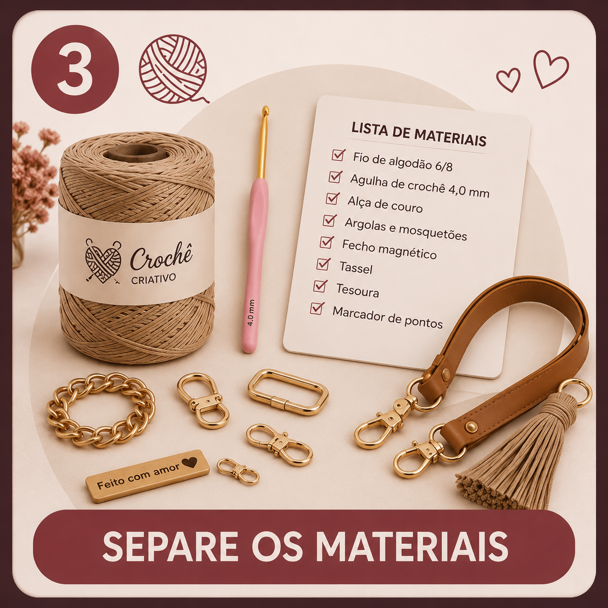 Separe os materiais